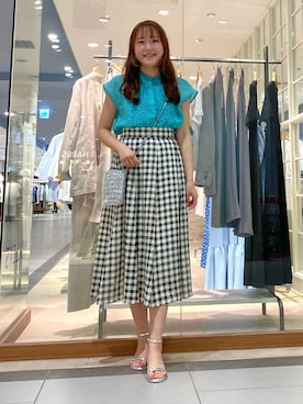 「NOLLEY’S（ノーリーズ）のストラップサンダル（サンダル）」を使った、Mihoさん（レディース・159cm）の春コーディネート