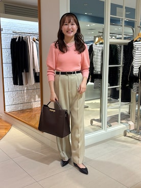 「アイテム（カチューシャ）」を使った、Mihoさん（レディース・159cm）の秋コーディネート