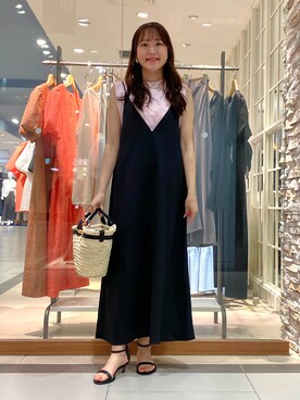 「NOLLEY’S（ノーリーズ）のストラップサンダル（サンダル）」を使った、Mihoさん（レディース・159cm）の春コーディネート