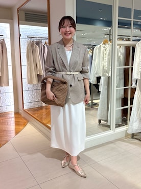 「NOLLEY’S（ノーリーズ）のアイテム」を使った、Mihoさん（レディース・160cm）の春コーディネート