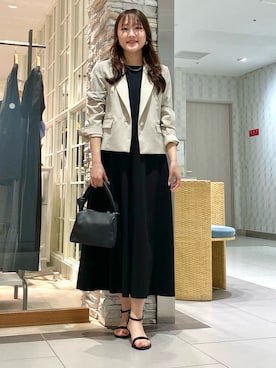 「NOLLEY’S（ノーリーズ）のストラップサンダル（サンダル）」を使った、Mihoさん（レディース・159cm）の春コーディネート