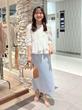 「NOLLEY’S（ノーリーズ）のアイテム」を使った、Mihoさん（レディース・160cm）の春コーディネート