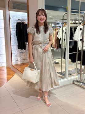 「NOLLEY’S（ノーリーズ）のアイテム（ワンピース/ドレス）」を使った、Mihoさん（レディース・159cm）の夏コーディネート