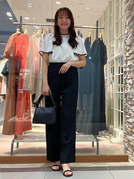 「NOLLEY’S（ノーリーズ）のストラップサンダル（サンダル）」を使った、Mihoさん（レディース・159cm）の春コーディネート