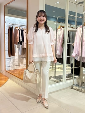 「NOLLEY’S（ノーリーズ）のアイテム」を使った、Mihoさん（レディース・160cm）の春コーディネート