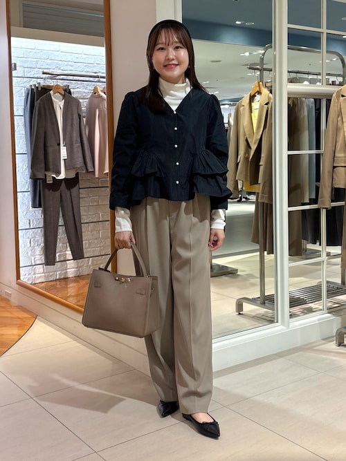 セール】ウォッシャブルマイクロタフタティアードブラウス（シャツ