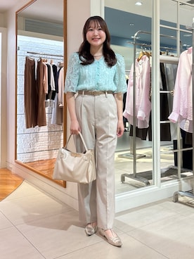 「NOLLEY’S（ノーリーズ）のアイテム」を使った、Mihoさん（レディース・160cm）の春コーディネート