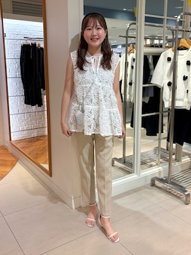 「アイテム（カチューシャ）」を使った、Mihoさん（レディース・159cm）の夏コーディネート