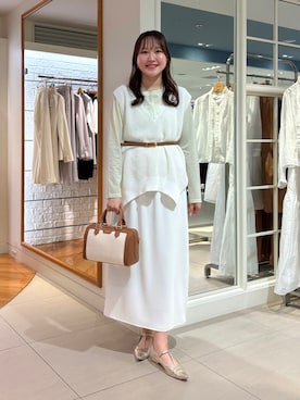 「NOLLEY’S（ノーリーズ）のアイテム」を使った、Mihoさん（レディース・160cm）の春コーディネート