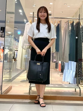 「シンフルコーデ」｜「アイテム（サンダル）」を使った、Mihoさん（レディース・159cm）の夏コーディネート
