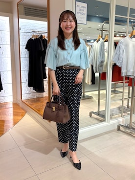 「アイテム（カチューシャ）」を使った、Mihoさん（レディース・159cm）の夏コーディネート
