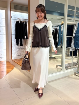 「ナロースカート」｜Mihoさん（レディース・159cm）の秋コーディネート