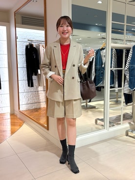 「アイテム（バレッタ/ヘアクリップ、その他）」を使った、Mihoさん（レディース・159cm）の秋コーディネート