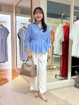 「NOLLEY’S（ノーリーズ）のアイテム」を使った、Mihoさん（レディース・160cm）の夏コーディネート