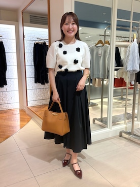 「アイテム（スカート）」を使った、Mihoさん（レディース・159cm）の夏コーディネート