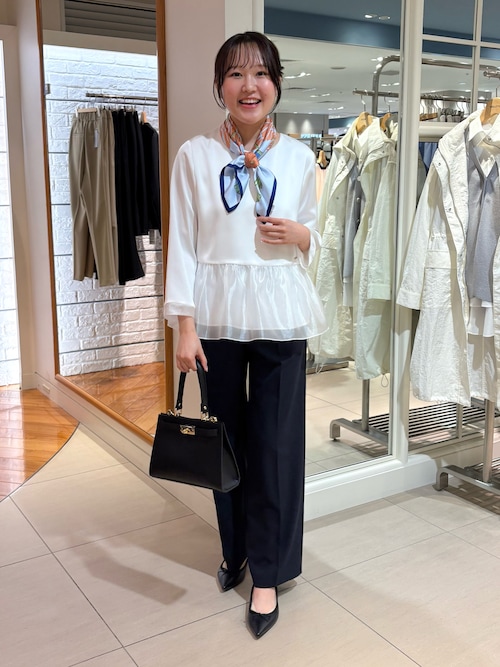 ★早い者勝ち★ オーラリー　ノーカラー　麻　ブラウス　シャツ　ベージュ　リネン AURALEE オーラリー ノーカラーシャツ ベージュ サイズ：1