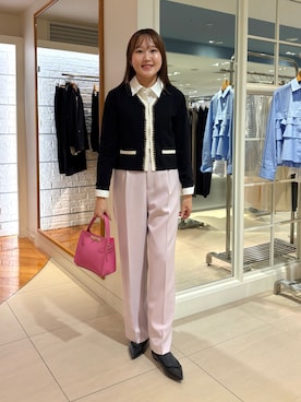 「NOLLEY’S（ノーリーズ）のアイテム（ショルダーバッグ）」を使った、Mihoさん（レディース・159cm）の秋コーディネート