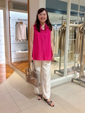 「NOLLEY’S（ノーリーズ）のアイテム」を使った、Mihoさん（レディース・159cm）の夏コーディネート