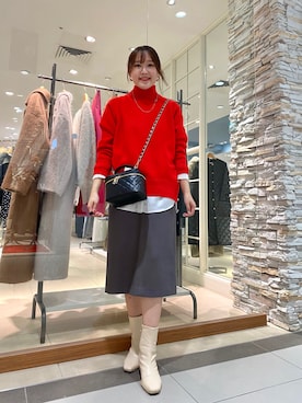「新年一発目」｜「アイテム（バッグ）」を使った、Mihoさん（レディース・159cm）の冬コーディネート