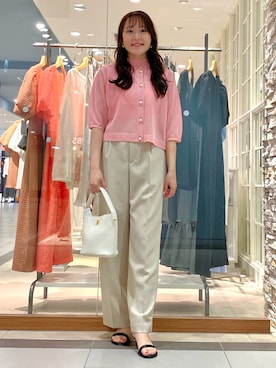 「NOLLEY’S（ノーリーズ）のストラップサンダル（サンダル）」を使った、Mihoさん（レディース・159cm）の春コーディネート