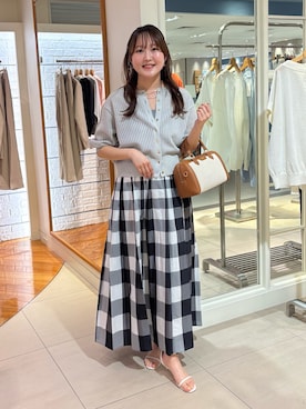 「チェックワンピース」｜Mihoさん（レディース・160cm）の春コーディネート