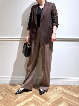 「アイテム（テーラードジャケット）」を使った、sariさん（レディース・162cm・40代）の冬コーディネート