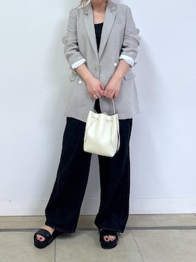 「アイテム（テーラードジャケット）」を使った、sariさん（レディース・162cm・40代）の夏コーディネート