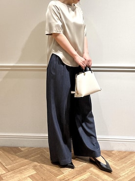 「ROPE'（ロペ）のアイテム（パンツ）」を使った、sariさん（レディース・162cm）の春コーディネート