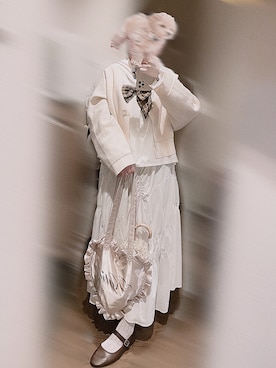 「ポニーテール」｜「アイテム（レッグウェア）」を使った、はむすけさん（レディース・148cm）の春コーディネート