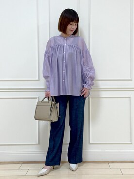 「W BAG」｜Rieさん（レディース・156cm）の冬コーディネート