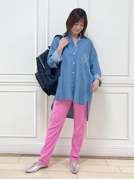 「ROPÉ」｜「アイテム（その他シューズ）」を使った、Rieさん（レディース・156cm）の夏コーディネート