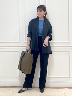 「アイテム（テーラードジャケット）」を使った、Rieさん（レディース・156cm・40代）の夏コーディネート