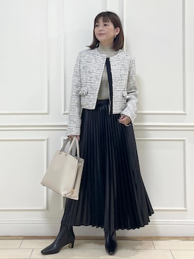 「アイテム（バッグ）」を使った、Rieさん（レディース・156cm・40代）の秋コーディネート