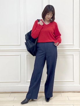 「アイテム（バックパック/リュック）」を使った、Rieさん（レディース・156cm・40代）の秋コーディネート