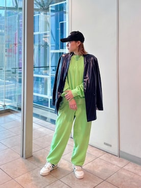 「バスケットボール」｜「アイテム（ジャケット/アウター）」を使った、AAさん（レディース・157cm）の冬コーディネート