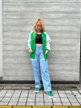 「アディダスコーデ」｜「アイテム（ナイロンジャケット）」を使った、ORさん（レディース・156cm）の夏コーディネート