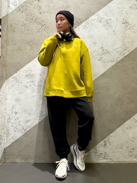 「adidas by Stella McCartney（アディダスバイステラマッカートニー）のアイテム（スウェット）」を使った、ORさん（レディース・156cm）の冬コーディネート