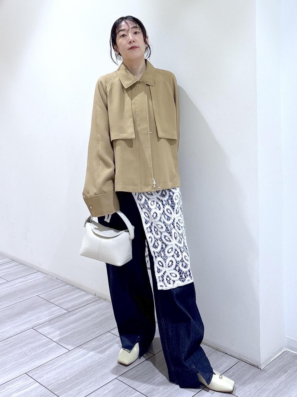 スカート ADAM ET ROPE' vintage stock lace scarf vintage stock lace scarfを使った人気ファッションコーディネート - WEAR