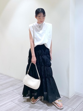 「ビーチサンダル」｜Fujimotoさん（レディース・155cm・30代）の夏コーディネート