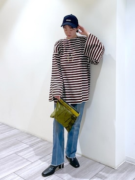 「カットオフ」｜「アイテム（ブーツ）」を使った、Fujimotoさん（レディース・155cm）の秋コーディネート