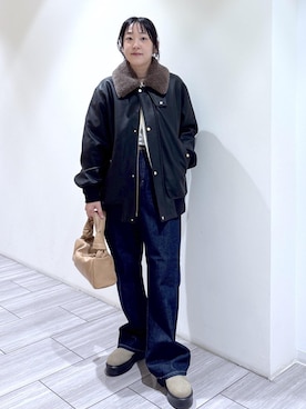 「ADAM ET ROPE'（アダムエロペ）のアイテム（ハンドバッグ）」を使った、Fujimotoさん（レディース・155cm）の秋コーディネート