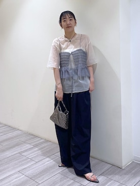 「チェーンバッグ」｜Fujimotoさん（レディース・155cm・30代）の夏コーディネート