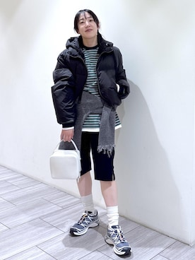 「アイテム（ダウンジャケット/コート）」を使った、Fujimotoさん（レディース・155cm・30代）の秋コーディネート
