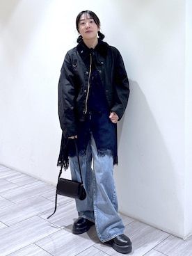 「アイテム（その他アウター、グリーン系）」を使った、Fujimotoさん（レディース・155cm）の秋コーディネート