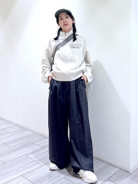 「アイテム（キャップ）」を使った、Fujimotoさん（レディース・155cm・30代）の秋コーディネート