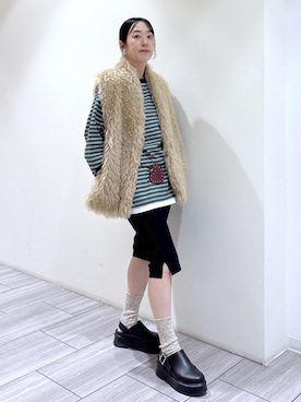 「アイテム（サンダル）」を使った、Fujimotoさん（レディース・155cm・30代）の秋コーディネート