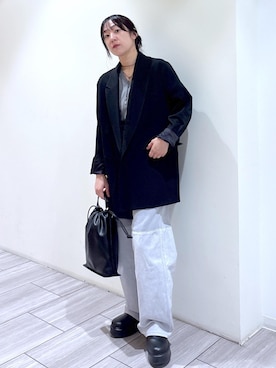 「アイテム（テーラードジャケット）」を使った、Fujimotoさん（レディース・155cm・30代）の秋コーディネート