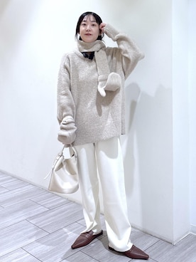 「アイテム（サンダル）」を使った、Fujimotoさん（レディース・155cm・30代）の冬コーディネート