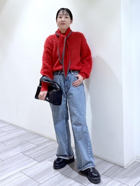 「アイテム（サンダル）」を使った、Fujimotoさん（レディース・155cm・30代）の冬コーディネート