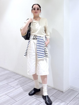 「NEEDBY heritage（ニードバイヘリテージ）のアイテム」を使った、Fujimotoさん（レディース・155cm）の春コーディネート